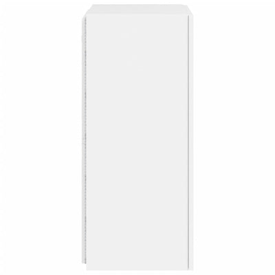 TV-seinäkaappi LED-valoilla valkoinen 40,5x35x80 cm