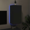 TV-seinäkaappi LED-valoilla musta 40,5x35x80 cm