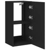 TV-seinäkaappi LED-valoilla musta 40,5x35x80 cm