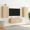 TV-seinäkaappi LED-valoilla Sonoma-tammi 40,5x35x80 cm