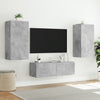 TV-seinäkaappi LED-valoilla betoninharmaa 40,5x35x80 cm