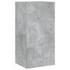 TV-seinäkaappi LED-valoilla betoninharmaa 40,5x35x80 cm
