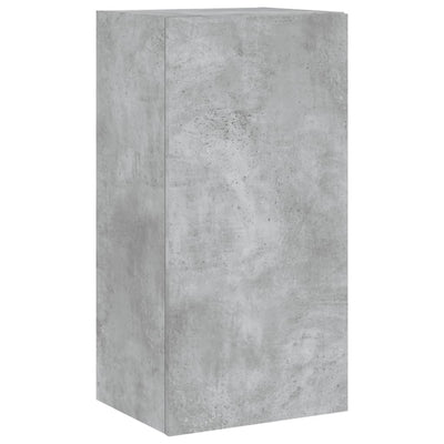 TV-seinäkaappi LED-valoilla betoninharmaa 40,5x35x80 cm