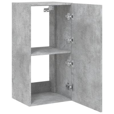 TV-seinäkaappi LED-valoilla betoninharmaa 40,5x35x80 cm