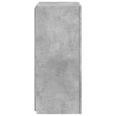 TV-seinäkaappi LED-valoilla betoninharmaa 40,5x35x80 cm