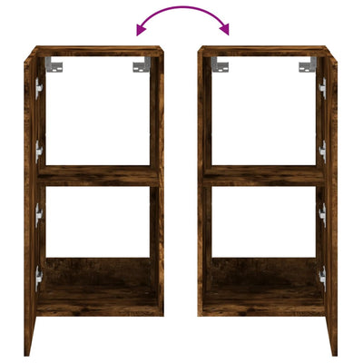 Savutammi tv-seinäkaappi Genutu 40,5x35x80cm (led-valoilla)