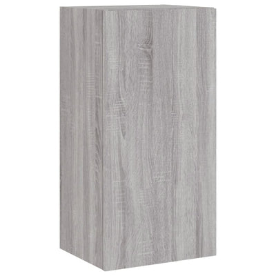 TV-seinäkaappi LED-valoilla harmaa Sonoma 40,5x35x80 cm