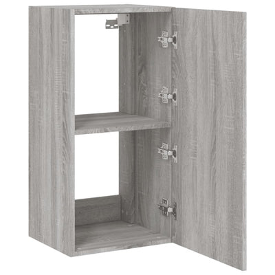 TV-seinäkaappi LED-valoilla harmaa Sonoma 40,5x35x80 cm