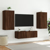 TV-seinäkaappi LED-valoilla ruskea tammi 40,5x35x80 cm