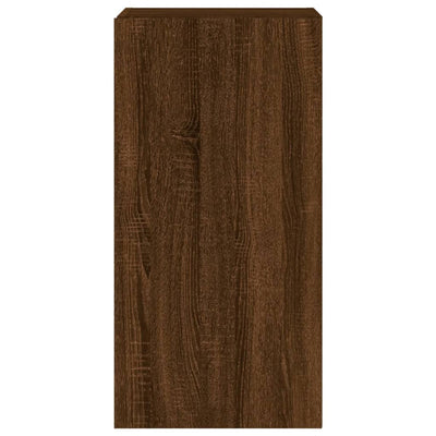 TV-seinäkaappi LED-valoilla ruskea tammi 40,5x35x80 cm
