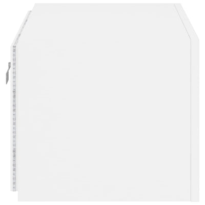 TV-seinäkaappi LED-valoilla valkoinen 60x35x31 cm