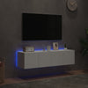TV-seinäkaapit LED-valoilla 2 kpl valkoinen 60x35x31 cm