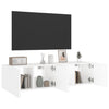 TV-seinäkaapit LED-valoilla 2 kpl valkoinen 60x35x31 cm