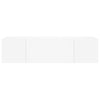 TV-seinäkaapit LED-valoilla 2 kpl valkoinen 60x35x31 cm