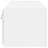 TV-seinäkaapit LED-valoilla 2 kpl valkoinen 60x35x31 cm