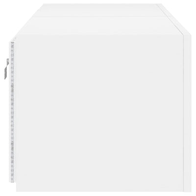 TV-seinäkaapit LED-valoilla 2 kpl valkoinen 60x35x31 cm