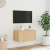 TV-seinäkaappi LED-valoilla Sonoma-tammi 60x35x31 cm