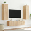 TV-seinäkaappi LED-valoilla Sonoma-tammi 60x35x31 cm