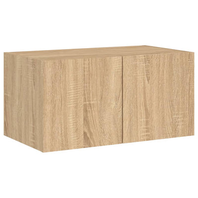 TV-seinäkaappi LED-valoilla Sonoma-tammi 60x35x31 cm