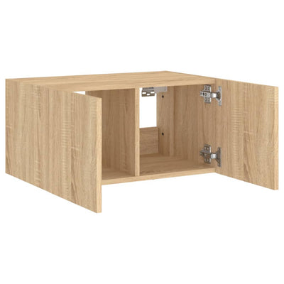 TV-seinäkaappi LED-valoilla Sonoma-tammi 60x35x31 cm