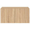 TV-seinäkaappi LED-valoilla Sonoma-tammi 60x35x31 cm