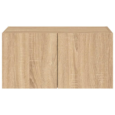 TV-seinäkaappi LED-valoilla Sonoma-tammi 60x35x31 cm