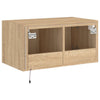 TV-seinäkaappi LED-valoilla Sonoma-tammi 60x35x31 cm