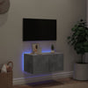 TV-seinäkaappi LED-valoilla betoninharmaa 60x35x31 cm