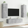 TV-seinäkaappi LED-valoilla betoninharmaa 60x35x31 cm