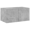 TV-seinäkaappi LED-valoilla betoninharmaa 60x35x31 cm