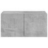 TV-seinäkaappi LED-valoilla betoninharmaa 60x35x31 cm