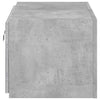 TV-seinäkaappi LED-valoilla betoninharmaa 60x35x31 cm