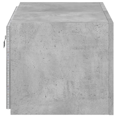 TV-seinäkaappi LED-valoilla betoninharmaa 60x35x31 cm
