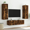 TV-seinäkaapit LED-valoilla 2 kpl savutammi 60x35x31 cm