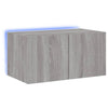 TV-seinäkaappi LED-valoilla harmaa Sonoma 60x35x31 cm