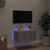 TV-seinäkaappi LED-valoilla harmaa Sonoma 60x35x31 cm
