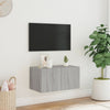 TV-seinäkaappi LED-valoilla harmaa Sonoma 60x35x31 cm