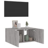 TV-seinäkaappi LED-valoilla harmaa Sonoma 60x35x31 cm