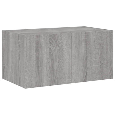 TV-seinäkaappi LED-valoilla harmaa Sonoma 60x35x31 cm