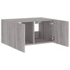 TV-seinäkaappi LED-valoilla harmaa Sonoma 60x35x31 cm