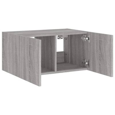 TV-seinäkaappi LED-valoilla harmaa Sonoma 60x35x31 cm