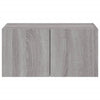 TV-seinäkaappi LED-valoilla harmaa Sonoma 60x35x31 cm