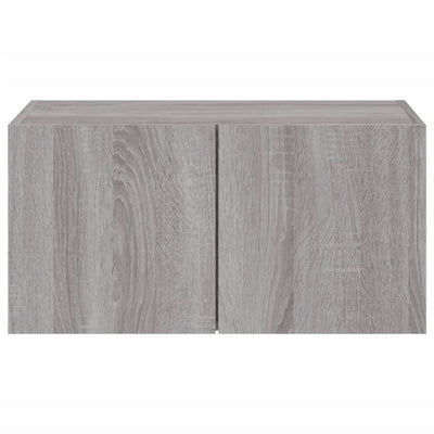 TV-seinäkaappi LED-valoilla harmaa Sonoma 60x35x31 cm