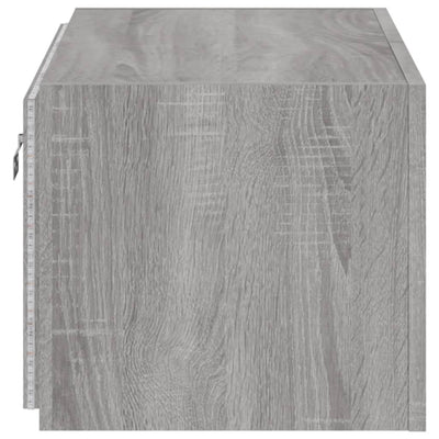 TV-seinäkaappi LED-valoilla harmaa Sonoma 60x35x31 cm