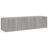 TV-seinäkaapit LED-valoilla 2 kpl harmaa Sonoma 60x35x31 cm