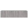 TV-seinäkaapit LED-valoilla 2 kpl harmaa Sonoma 60x35x31 cm
