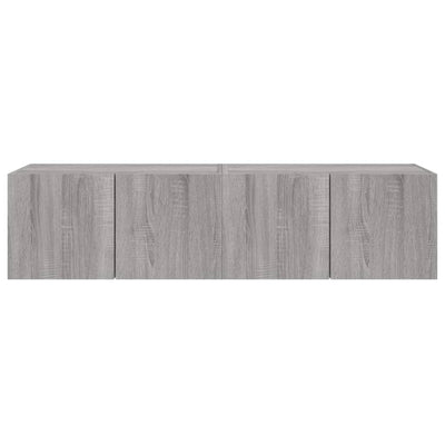 TV-seinäkaapit LED-valoilla 2 kpl harmaa Sonoma 60x35x31 cm