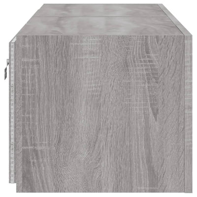 TV-seinäkaapit LED-valoilla 2 kpl harmaa Sonoma 60x35x31 cm