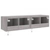TV-seinäkaapit LED-valoilla 2 kpl harmaa Sonoma 60x35x31 cm