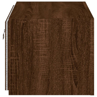 TV-seinäkaappi LED-valoilla ruskea tammi 60x35x31 cm